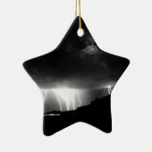 Sturm-Blitz regnet unten Keramikornament (Rechts)