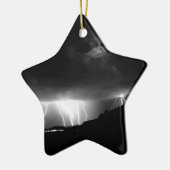 Sturm-Blitz regnet unten Keramikornament (Links)