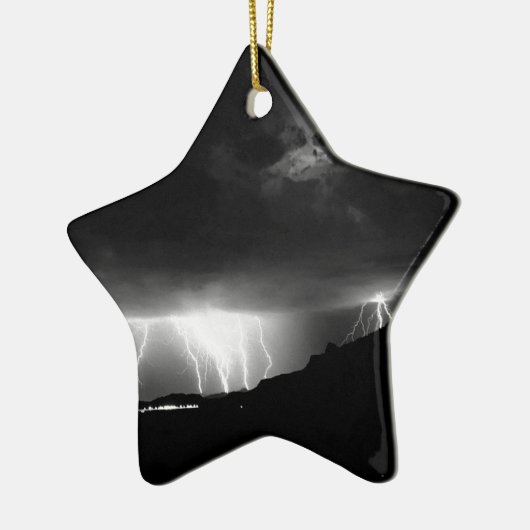 Sturm-Blitz regnet unten Keramikornament (Links)