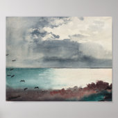 Sturm brechen, Küste Maine | Winslow Homer Poster (Vorne)