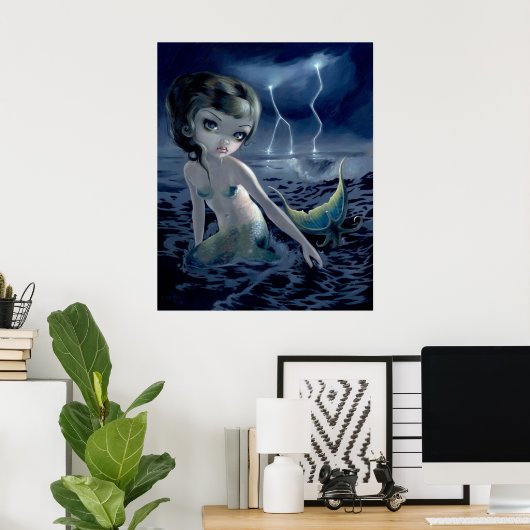 Sturm Chaser ART PRINT Meerjungfrau Poster (Heimbüro)
