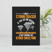 Sturm Chaser Hurricane Wind Tornado jagen Geschenk Einladung (Stehend Vorderseite)