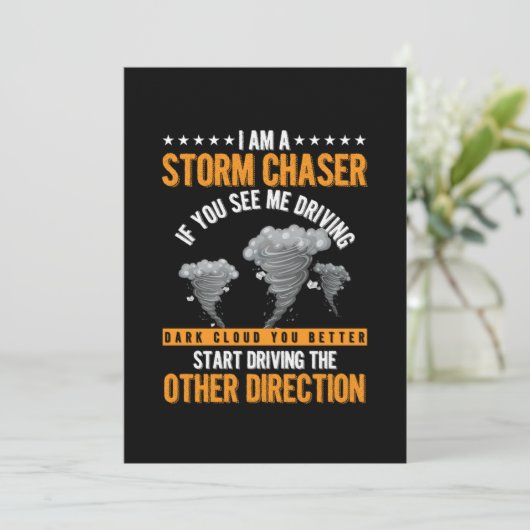 Sturm Chaser Hurricane Wind Tornado jagen Geschenk Einladung (Stehend Vorderseite)