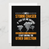 Sturm Chaser Hurricane Wind Tornado jagen Geschenk Einladung (Vorne/Hinten)
