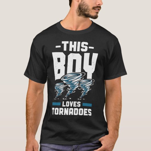 Sturm Chaser Tornado Dieser Junge Lieben Tornados  T-Shirt (Vorderseite)