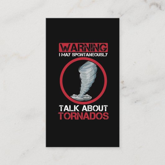 Sturm Chaser Wirbelsturm Hurrikan Jäger Wetter Visitenkarte (Vorderseite)