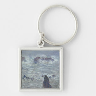 Sturm Claude Monets  , vor der Küste des Belle-Il Schlüsselanhänger