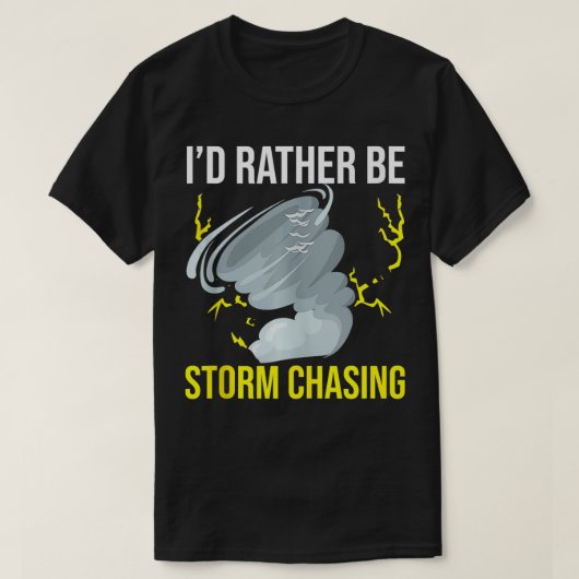 Sturm, der das Blitzlicht des Donnerwetters jagt T-Shirt (Design vorne)