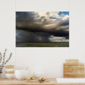 Sturm, der über den nahen Berghängen ausbricht Poster (Küche)