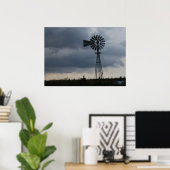 Sturm der Windmühle Poster (Heimbüro)