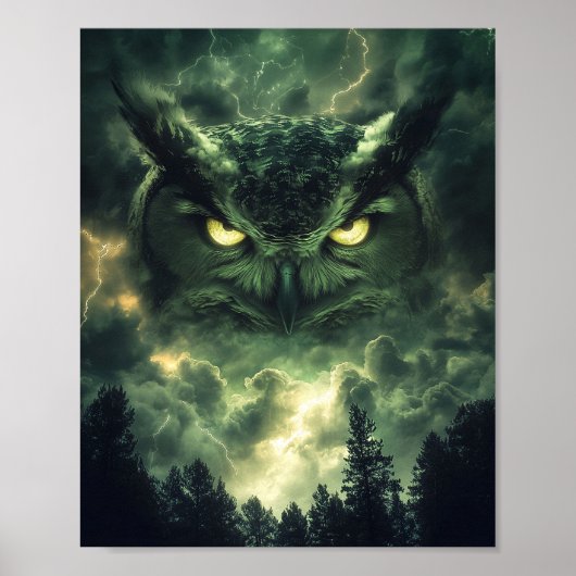 Sturm-Eulen-Wächter Poster (Vorne)