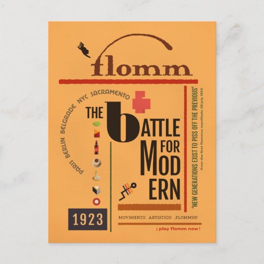 Sturm für MODern Sachplakat Postkarte (Vorderseite)