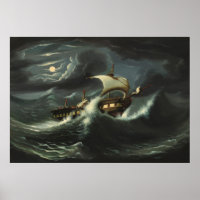 Sturm geworfene Fregatte durch Thomas-Kammern