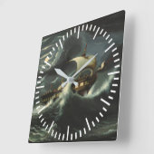 Sturm geworfene Fregatte durch Thomas-Kammern Quadratische Wanduhr (Winkel)