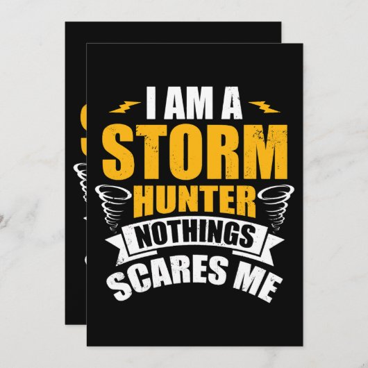 Sturm Hunter Design für Tornado Hunter Storm Spott Einladung (Vorne/Hinten)