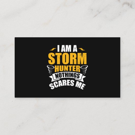 Sturm Hunter Design für Tornado Hunter Storm Spott Visitenkarte (Rückseite)