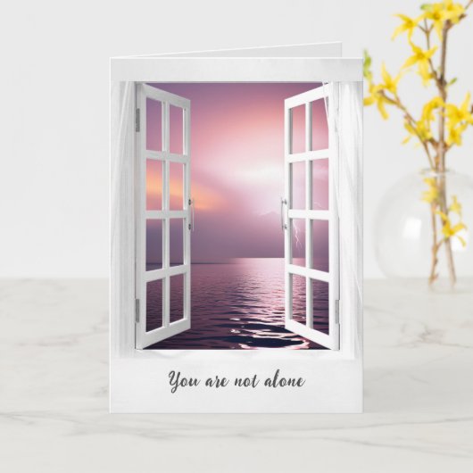 Sturm im Fenster Denken Sie an Sie Karte (Gelbe Blume)