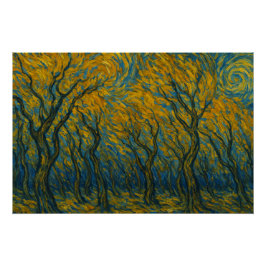 Sturm im Goldenen Wald Poster