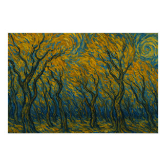 Sturm im Goldenen Wald Poster