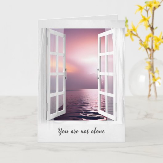 Sturm im Window-Beileid Karte (Gelbe Blume)