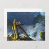 Sturm in den Bergen durch die Frederic Edwin Churc Postkarte (Vorne/Hinten)