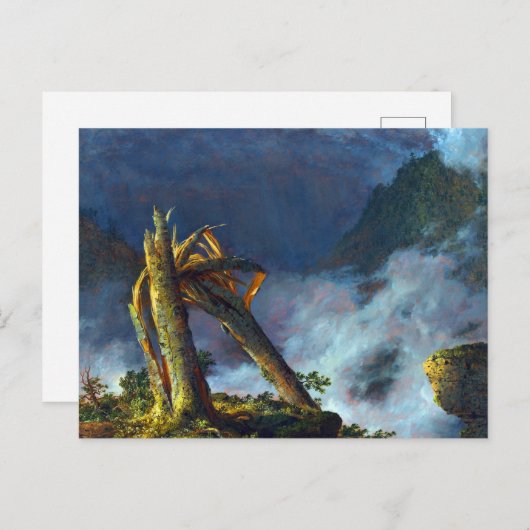 Sturm in den Bergen durch die Frederic Edwin Churc Postkarte (Vorne/Hinten)