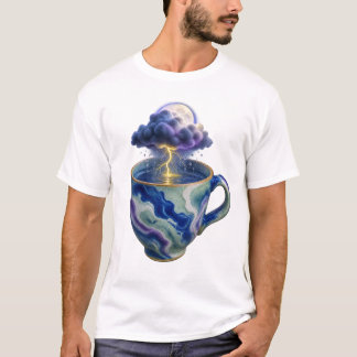 Sturm in einer Tasse Surrealer Gewittersturm Kunst T-Shirt