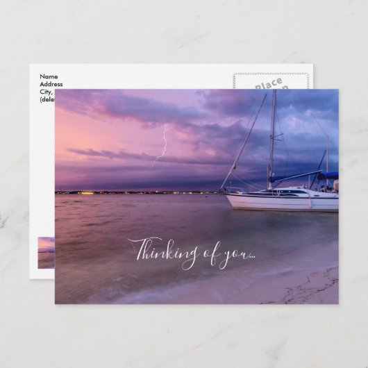 Sturm in Navarra Florida denkt an Sie Postkarte (Vorne/Hinten)