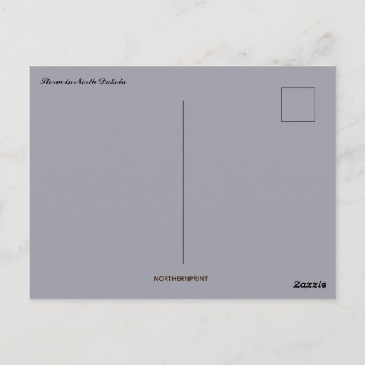 Sturm in Nord-Dakota Postkarte (Rückseite)
