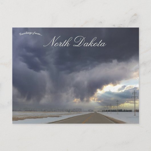 Sturm in Nord-Dakota Postkarte (Vorderseite)
