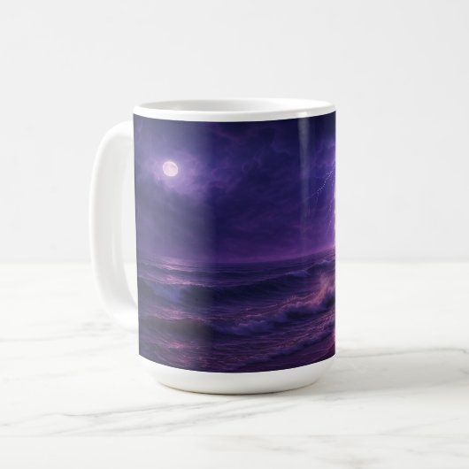 Sturm Moon steigt Kaffeetasse (Vorderseite Links)