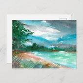 Sturm nähert postkarte (Vorne/Hinten)