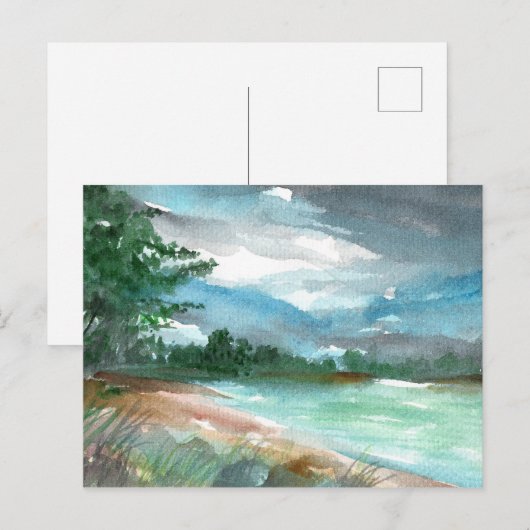 Sturm nähert postkarte (Vorne/Hinten)