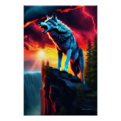 Sturm Sentinel. Furchtloser Wolf schnarcht am Stur Poster (Vorderseite)