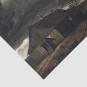 Sturm über Bauernhaus Decoupage Seidenpapier (Ausschnitt)