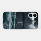 Sturm über dem Meer iPhone 16 Hülle (Rückseite (Horizontal))