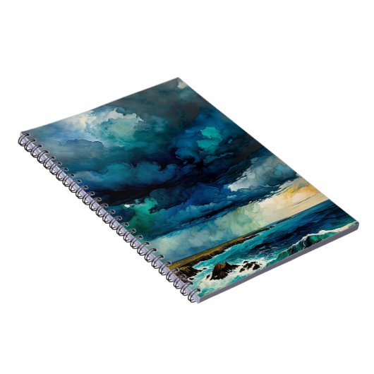 Sturm über dem Ozean | Notebook-Journal Notizblock (Rechte Seite)