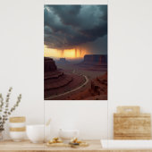 Sturm über dem Plateau Poster (Küche)