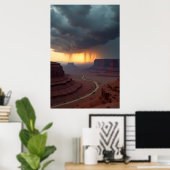 Sturm über dem Plateau Poster (Heimbüro)