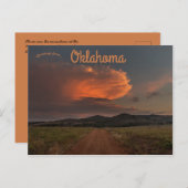 Sturm über den Bergen Oklahoma Postkarte (Vorne/Hinten)