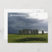 Sturm und Stonehenge Postkarte (Vorne/Hinten)