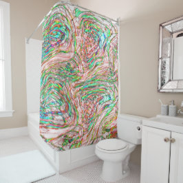 Sturm verdrehter Gleise Duschvorhang