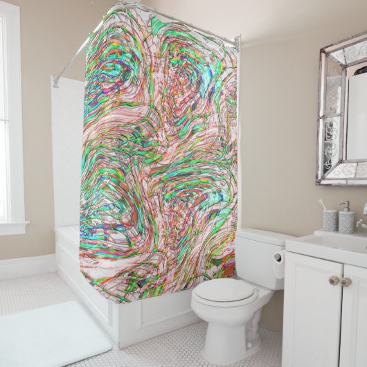 Sturm verdrehter Gleise Duschvorhang (Beispiel)