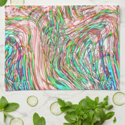 Sturm verdrehter Gleise Geschirrtuch (Gefaltet)