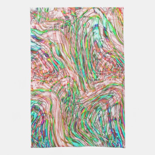 Sturm verdrehter Gleise Geschirrtuch (Vertikal)