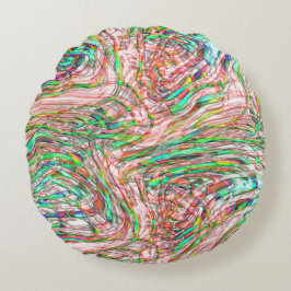 Sturm verdrehter Gleise Rundes Kissen