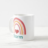 Sturm Vintag Boho Rainbow Kaffeetasse (Vorderseite Links)