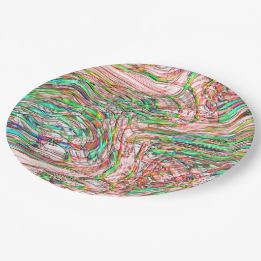 Sturm von verworrenen Gleisen Pappteller (Schrägansicht)