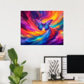 Sturm vor dem Schmetterling Regenbogen Der Farben Poster (Heimbüro)