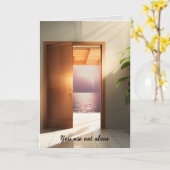 Sturm vor der Tür Denken Sie an Sie Karte (Gelbe Blume)